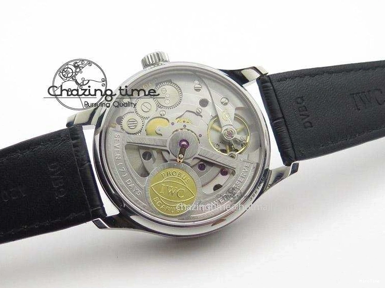 MIROTIME 0125 Bold Portuguese Real PR IW500704 ZF 1:1 Best Edition On Black Leather Strap A 7374